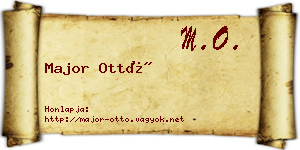 Major Ottó névjegykártya